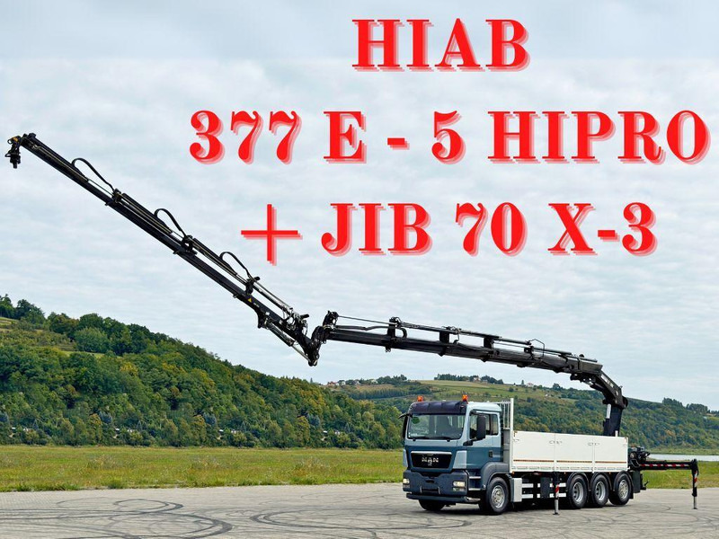 MAN TGS 35.400*HIAB 377 E-5 HIPRO+JIB 70X-3FUNK /8x4 - Bortu kravas automašīna/ Platforma, Kravas auto ar manipulatoru: foto 1 MAN TGS 35.400*HIAB 377 E-5 HIPRO+JIB 70X-3FUNK /8x4 - Bortu kravas automašīna/ Platforma, Kravas auto ar manipulatoru: foto 1