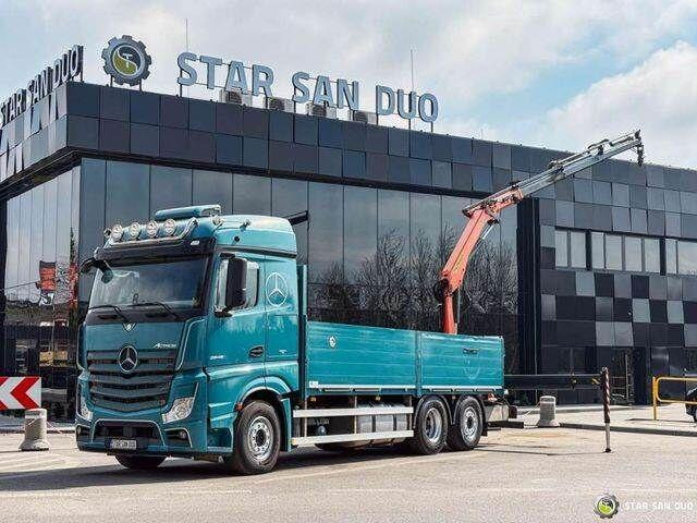 Mercedes-Benz ACTROS 2545 6x2 Palfinger PK 16001 HDS Crane - Bortu kravas automašīna/ Platforma, Kravas auto ar manipulatoru: foto 1 Mercedes-Benz ACTROS 2545 6x2 Palfinger PK 16001 HDS Crane - Bortu kravas automašīna/ Platforma, Kravas auto ar manipulatoru: foto 1
