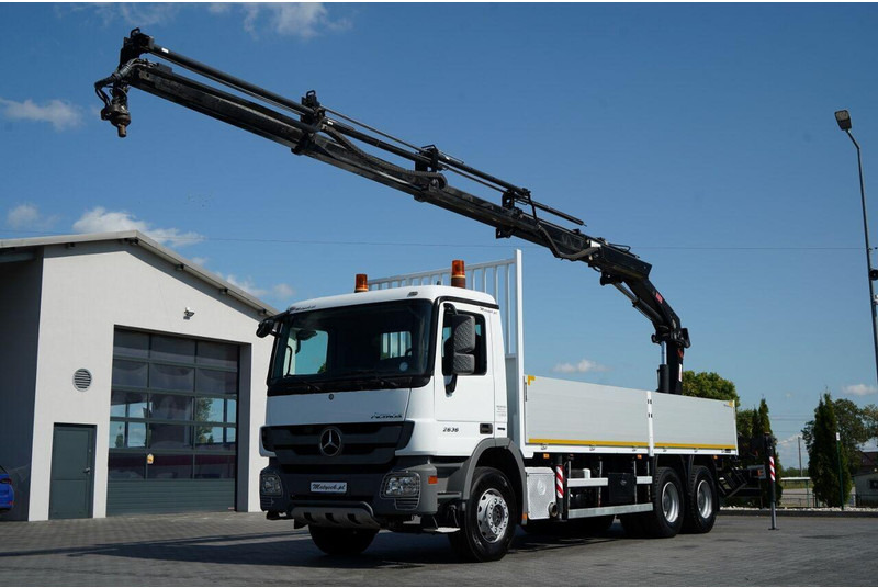Mercedes-Benz ACTROS 2636 / 6x4 / SKRZYNIOWY 7 M + HDS HIAB - WYSÓW 12,6 M / - Bortu kravas automašīna/ Platforma, Kravas auto ar manipulatoru: foto 1 Mercedes-Benz ACTROS 2636 / 6x4 / SKRZYNIOWY 7 M + HDS HIAB - WYSÓW 12,6 M / - Bortu kravas automašīna/ Platforma, Kravas auto ar manipulatoru: foto 1