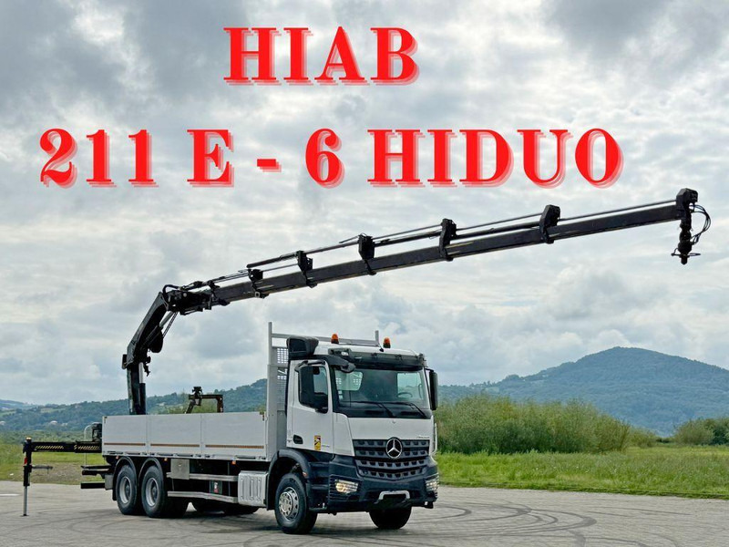 Mercedes-Benz ACTROS 2636 * HIAB 211 E-6 HIDUO/FUNK *6x4 - Bortu kravas automašīna/ Platforma, Kravas auto ar manipulatoru: foto 1 Mercedes-Benz ACTROS 2636 * HIAB 211 E-6 HIDUO/FUNK *6x4 - Bortu kravas automašīna/ Platforma, Kravas auto ar manipulatoru: foto 1