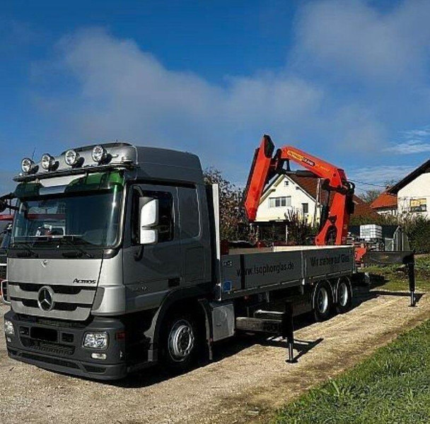 Mercedes-Benz ACTROS 2641 6x2 Crane PALFINGER PK 36002 - Bortu kravas automašīna/ Platforma, Kravas auto ar manipulatoru: foto 1 Mercedes-Benz ACTROS 2641 6x2 Crane PALFINGER PK 36002 - Bortu kravas automašīna/ Platforma, Kravas auto ar manipulatoru: foto 1
