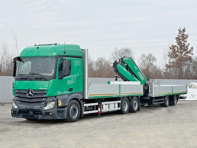 Mercedes-Benz ACTROS 2645 * FASSI F345.24 + FUNK + Anhänger - Bortu kravas automašīna/ Platforma, Kravas auto ar manipulatoru: foto 4 Mercedes-Benz ACTROS 2645 * FASSI F345.24 + FUNK + Anhänger - Bortu kravas automašīna/ Platforma, Kravas auto ar manipulatoru: foto 4