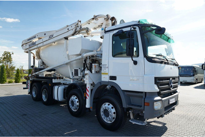 Mercedes-Benz ACTROS 3241 / POMPOGRUSZKA / 8X4 / BETONIARKA + POMPA SERMAC 3Z2 - Betonvedējs: foto 2 Mercedes-Benz ACTROS 3241 / POMPOGRUSZKA / 8X4 / BETONIARKA + POMPA SERMAC 3Z2 - Betonvedējs: foto 2