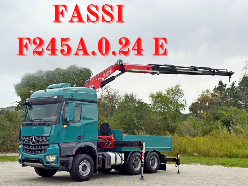 Mercedes-Benz AROCS 2548* FASSI F245A.0.24 E + FUNK / 6x4 *TOP - Bortu kravas automašīna/ Platforma, Kravas auto ar manipulatoru: foto 1 Mercedes-Benz AROCS 2548* FASSI F245A.0.24 E + FUNK / 6x4 *TOP - Bortu kravas automašīna/ Platforma, Kravas auto ar manipulatoru: foto 1