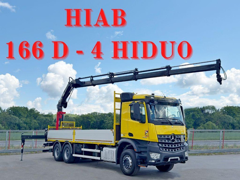 Mercedes-Benz AROCS 2636 *HIAB 166 D-4 HIDUO + FUNK* 6x4 - Bortu kravas automašīna/ Platforma, Kravas auto ar manipulatoru: foto 1 Mercedes-Benz AROCS 2636 *HIAB 166 D-4 HIDUO + FUNK* 6x4 - Bortu kravas automašīna/ Platforma, Kravas auto ar manipulatoru: foto 1
