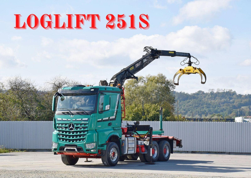 Mercedes-Benz AROCS 3363 *HOLZTRANSPORTER * LOGLIFT 251S /6x4 - Kokvedējs, Kravas auto ar manipulatoru: foto 1 Mercedes-Benz AROCS 3363 *HOLZTRANSPORTER * LOGLIFT 251S /6x4 - Kokvedējs, Kravas auto ar manipulatoru: foto 1