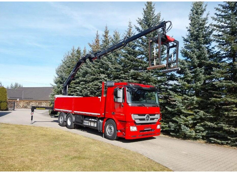 Mercedes-Benz Actros 2546 6x2 Flatbed + Crane HIAB 166 K + RC - Bortu kravas automašīna/ Platforma, Kravas auto ar manipulatoru: foto 5 Mercedes-Benz Actros 2546 6x2 Flatbed + Crane HIAB 166 K + RC - Bortu kravas automašīna/ Platforma, Kravas auto ar manipulatoru: foto 5