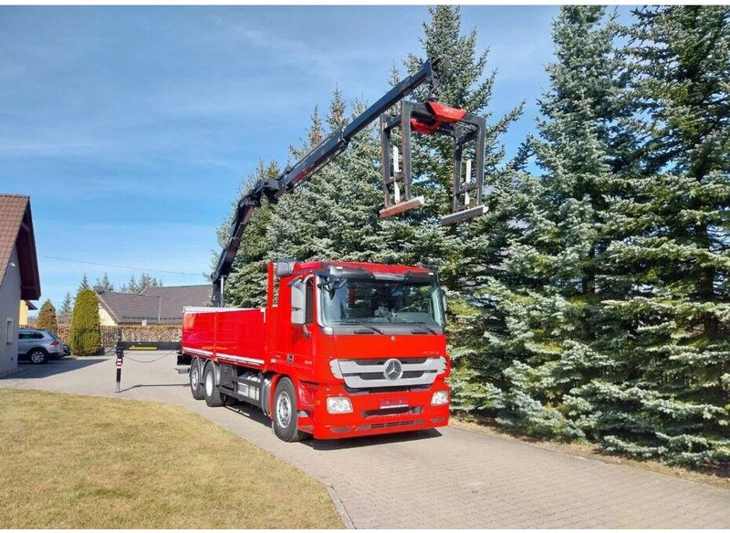 Mercedes-Benz Actros 2546 6x2 Flatbed + Crane HIAB 166 K + RC - Bortu kravas automašīna/ Platforma, Kravas auto ar manipulatoru: foto 3 Mercedes-Benz Actros 2546 6x2 Flatbed + Crane HIAB 166 K + RC - Bortu kravas automašīna/ Platforma, Kravas auto ar manipulatoru: foto 3