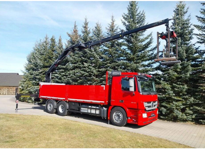 Mercedes-Benz Actros 2546 6x2 Flatbed + Crane HIAB 166 K + RC - Bortu kravas automašīna/ Platforma, Kravas auto ar manipulatoru: foto 2 Mercedes-Benz Actros 2546 6x2 Flatbed + Crane HIAB 166 K + RC - Bortu kravas automašīna/ Platforma, Kravas auto ar manipulatoru: foto 2