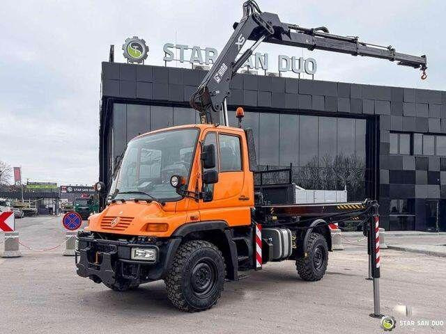 Mercedes-Benz UNIMOG U300 4x4 HIAB 122 D-3 CRANE - Kravas automašīna pašizgāzējs, Kravas auto ar manipulatoru: foto 1 Mercedes-Benz UNIMOG U300 4x4 HIAB 122 D-3 CRANE - Kravas automašīna pašizgāzējs, Kravas auto ar manipulatoru: foto 1