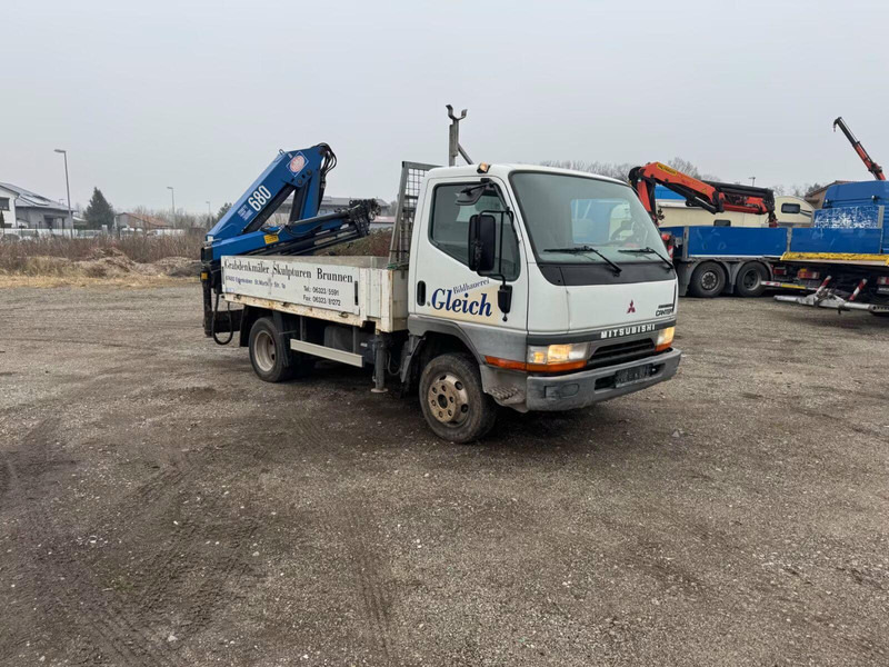 Mitsubishi Canter FE649 - Flatbed truck + crane - Bortu kravas automašīna/ Platforma, Kravas auto ar manipulatoru: foto 2 Mitsubishi Canter FE649 - Flatbed truck + crane - Bortu kravas automašīna/ Platforma, Kravas auto ar manipulatoru: foto 2