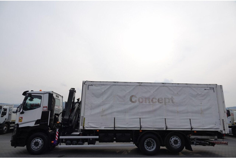 Kravas automašīna ar tentu Renault C 380 / 6x2 / SKRZYNIOWY / HDS HIAB 138 B-3 WYSÓW 10,5 M / ROTAT: foto 15