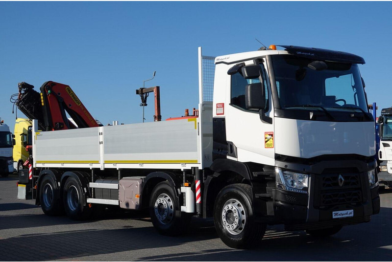 Bortu kravas automašīna/ Platforma, Kravas auto ar manipulatoru Renault C 430 / 8x4 / SKRZYNIOWY 7 M + HDS PALFINGER 33002 -wysów: 14,5: foto 9