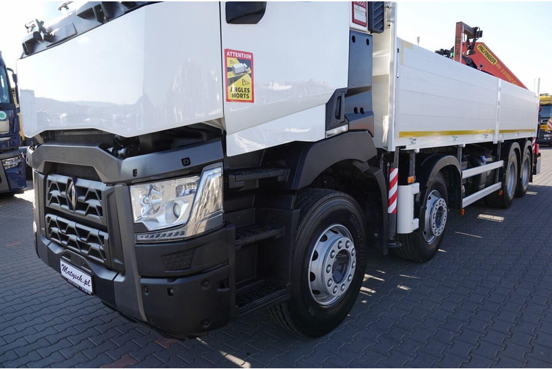 Bortu kravas automašīna/ Platforma, Kravas auto ar manipulatoru Renault C 430 / 8x4 / SKRZYNIOWY 7 M + HDS PALFINGER 33002 -wysów: 14,5: foto 11