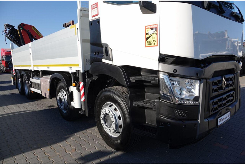 Bortu kravas automašīna/ Platforma, Kravas auto ar manipulatoru Renault C 430 / 8x4 / SKRZYNIOWY 7 M + HDS PALFINGER 33002 -wysów: 14,5: foto 10