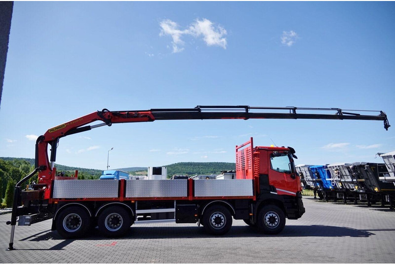 Renault C 430 / 8x4 / SKRZYNIOWY 7 M + HDS PALFINGER PK 2300-EH / WYSÓW - Bortu kravas automašīna/ Platforma, Kravas auto ar manipulatoru: foto 5 Renault C 430 / 8x4 / SKRZYNIOWY 7 M + HDS PALFINGER PK 2300-EH / WYSÓW - Bortu kravas automašīna/ Platforma, Kravas auto ar manipulatoru: foto 5