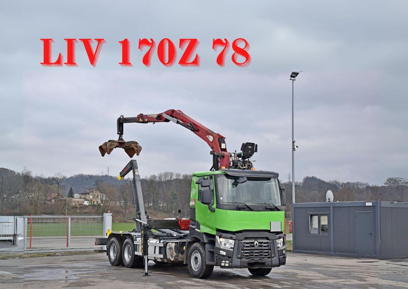 Renault C430* ABROLLKIPPER *LIV 170Z 78 * 6x4 - Pacēlājs ar āķi, Kravas auto ar manipulatoru: foto 1 Renault C430* ABROLLKIPPER *LIV 170Z 78 * 6x4 - Pacēlājs ar āķi, Kravas auto ar manipulatoru: foto 1