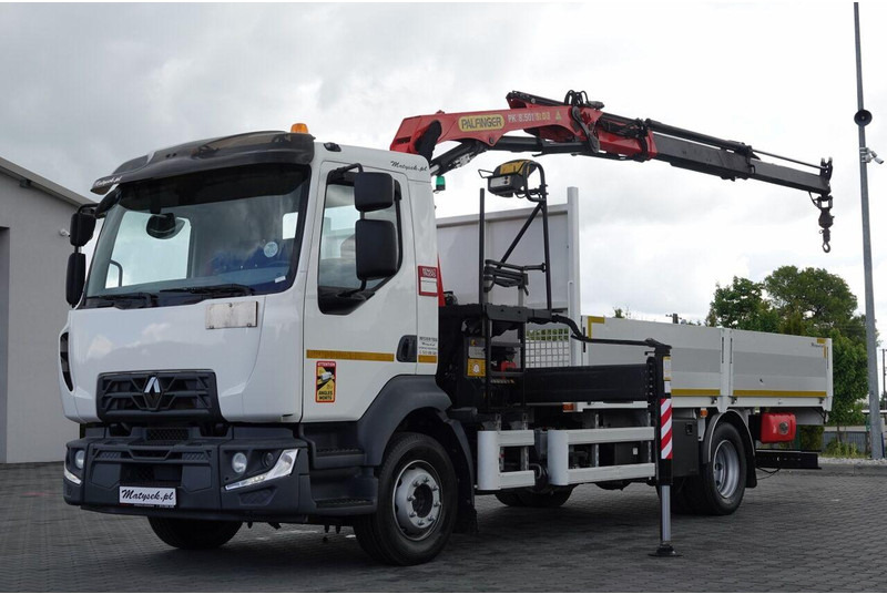 Renault D 210/ 4X2 / SKRZYNIOWY 5 M + HDS PALFINGER PK 8.501 SLD A / UD - Bortu kravas automašīna/ Platforma, Kravas auto ar manipulatoru: foto 1 Renault D 210/ 4X2 / SKRZYNIOWY 5 M + HDS PALFINGER PK 8.501 SLD A / UD - Bortu kravas automašīna/ Platforma, Kravas auto ar manipulatoru: foto 1