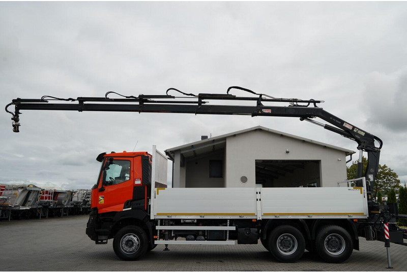 Renault K 380 / 6X4 / SKRZYNIOWY 6.2 M / + HDS HIAB 166 ES-4 / MAX UDŹWI - Bortu kravas automašīna/ Platforma, Kravas auto ar manipulatoru: foto 2 Renault K 380 / 6X4 / SKRZYNIOWY 6.2 M / + HDS HIAB 166 ES-4 / MAX UDŹWI - Bortu kravas automašīna/ Platforma, Kravas auto ar manipulatoru: foto 2