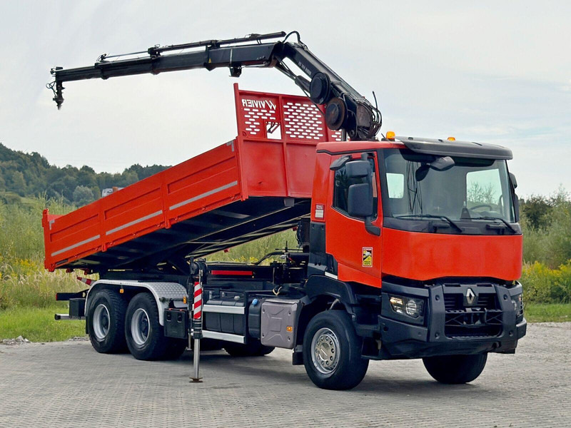 Renault K 380 * HIAB 144 BS - 3 HIDUO + FUNK * 6x4 * TOP - Kravas automašīna pašizgāzējs, Kravas auto ar manipulatoru: foto 2 Renault K 380 * HIAB 144 BS - 3 HIDUO + FUNK * 6x4 * TOP - Kravas automašīna pašizgāzējs, Kravas auto ar manipulatoru: foto 2