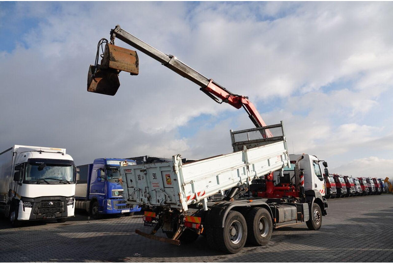 Renault KERAX 410 / 6x4 / WYWROTKA + HDS FASSI F150 / HYDROBURTA / BORDM - Kravas automašīna pašizgāzējs, Kravas auto ar manipulatoru: foto 5 Renault KERAX 410 / 6x4 / WYWROTKA + HDS FASSI F150 / HYDROBURTA / BORDM - Kravas automašīna pašizgāzējs, Kravas auto ar manipulatoru: foto 5