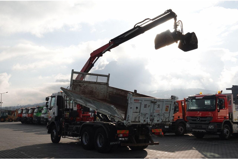 Renault KERAX 410 / 6x4 / WYWROTKA + HDS FASSI F150 / HYDROBURTA / BORDM - Kravas automašīna pašizgāzējs, Kravas auto ar manipulatoru: foto 4 Renault KERAX 410 / 6x4 / WYWROTKA + HDS FASSI F150 / HYDROBURTA / BORDM - Kravas automašīna pašizgāzējs, Kravas auto ar manipulatoru: foto 4