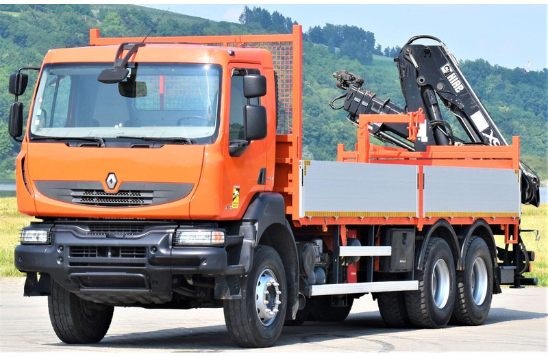 Renault KERAX 410 * HIAB 144 B-3 HIDUO / 6x4 * TOP - Bortu kravas automašīna/ Platforma, Kravas auto ar manipulatoru: foto 4 Renault KERAX 410 * HIAB 144 B-3 HIDUO / 6x4 * TOP - Bortu kravas automašīna/ Platforma, Kravas auto ar manipulatoru: foto 4