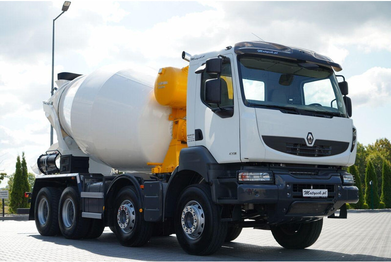 Renault KERAX 430 DXI / EURO 5 / 8X4 / BETONOMIESZARKA / 9 m3 / SCHWING - Betonvedējs: foto 1 Renault KERAX 430 DXI / EURO 5 / 8X4 / BETONOMIESZARKA / 9 m3 / SCHWING - Betonvedējs: foto 1