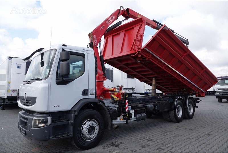 Renault LANDER 3 way tipper + crane FASSI 130 6x4 - Kravas automašīna pašizgāzējs, Kravas auto ar manipulatoru: foto 2 Renault LANDER 3 way tipper + crane FASSI 130 6x4 - Kravas automašīna pašizgāzējs, Kravas auto ar manipulatoru: foto 2