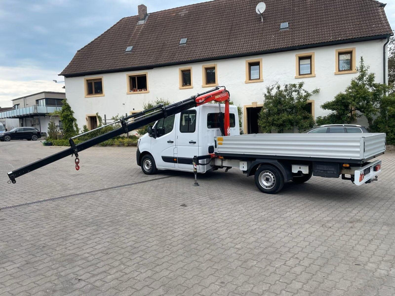 Automašīna ar kravas platformu, Kravas-pasažieru furgons Renault Master Doka - Flatbed truck + crane: foto 8 Automašīna ar kravas platformu, Kravas-pasažieru furgons Renault Master Doka - Flatbed truck + crane: foto 8