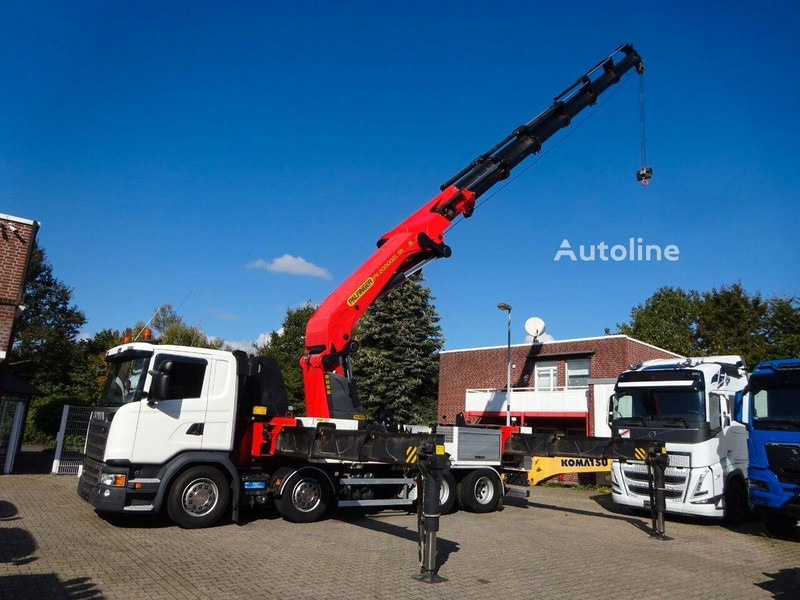 Scania G410 - Flatbed+crane - Bortu kravas automašīna/ Platforma, Kravas auto ar manipulatoru: foto 5 Scania G410 - Flatbed+crane - Bortu kravas automašīna/ Platforma, Kravas auto ar manipulatoru: foto 5