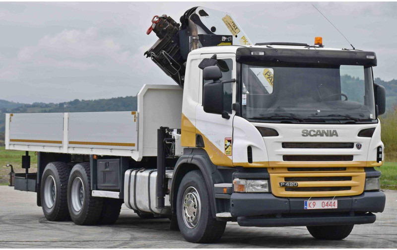 Scania P 420 - Bortu kravas automašīna/ Platforma, Kravas auto ar manipulatoru: foto 4 Scania P 420 - Bortu kravas automašīna/ Platforma, Kravas auto ar manipulatoru: foto 4