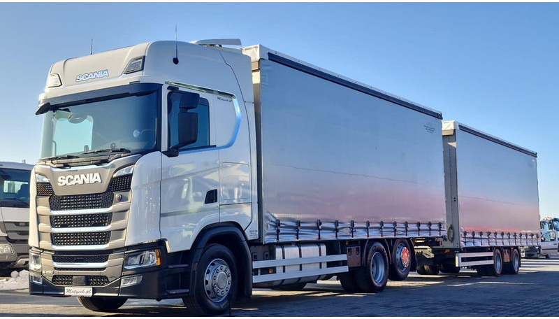 Scania S 450 / ZESTAW TANDEM / 120 M3 / I-PARK COOL / PO KONTRAKCIE S - Kravas automašīna ar tentu: foto 1 Scania S 450 / ZESTAW TANDEM / 120 M3 / I-PARK COOL / PO KONTRAKCIE S - Kravas automašīna ar tentu: foto 1