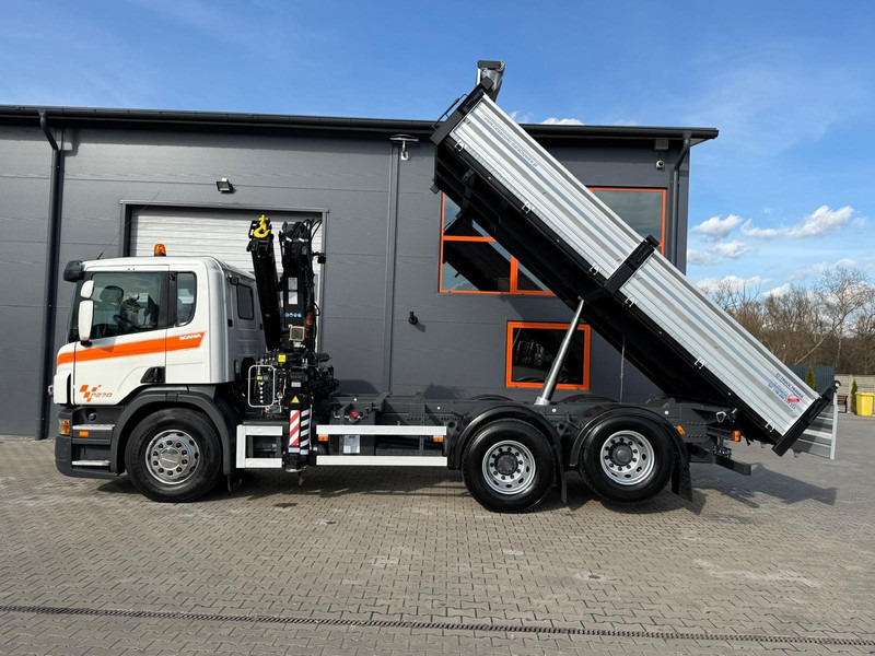 Kravas automašīna pašizgāzējs, Kravas auto ar manipulatoru Scania SCANIA P270 6x2 wywrotka 3-stronna + HDS TEREX ATLAS 165.2E: foto 16