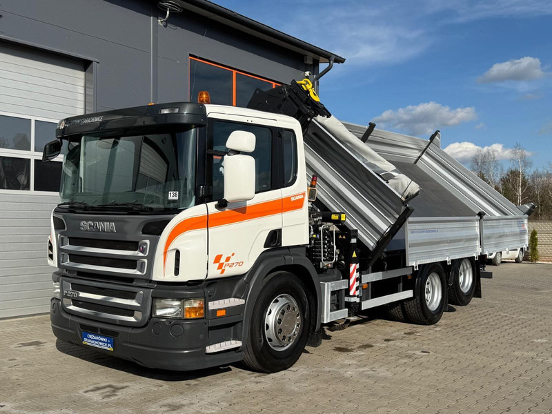 Kravas automašīna pašizgāzējs, Kravas auto ar manipulatoru Scania SCANIA P270 6x2 wywrotka 3-stronna + HDS TEREX ATLAS 165.2E: foto 7