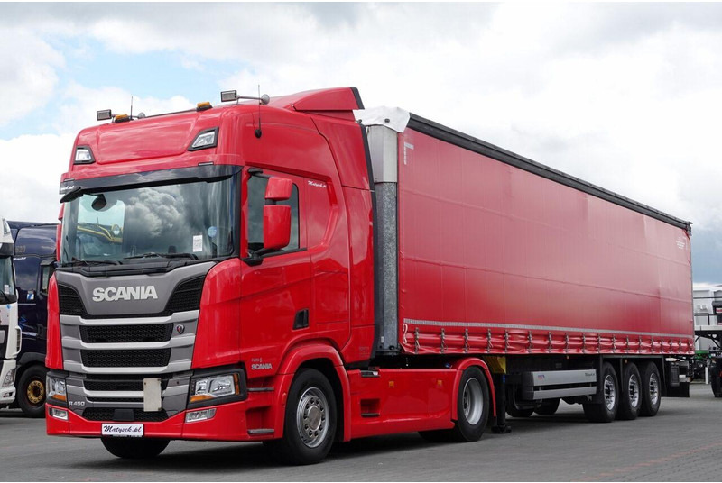 Scania R 450 / OPONY 100% / 2021 ROK / ZESTAW / FIRANKA / MULDA DO STAL - Vilcējs: foto 1 Scania R 450 / OPONY 100% / 2021 ROK / ZESTAW / FIRANKA / MULDA DO STAL - Vilcējs: foto 1