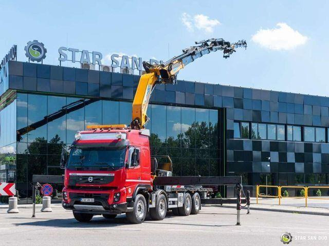 Volvo FMX 500 8x2 Effer 585 Fly Jib Winch Crane Kran - Bortu kravas automašīna/ Platforma, Kravas auto ar manipulatoru: foto 1 Volvo FMX 500 8x2 Effer 585 Fly Jib Winch Crane Kran - Bortu kravas automašīna/ Platforma, Kravas auto ar manipulatoru: foto 1