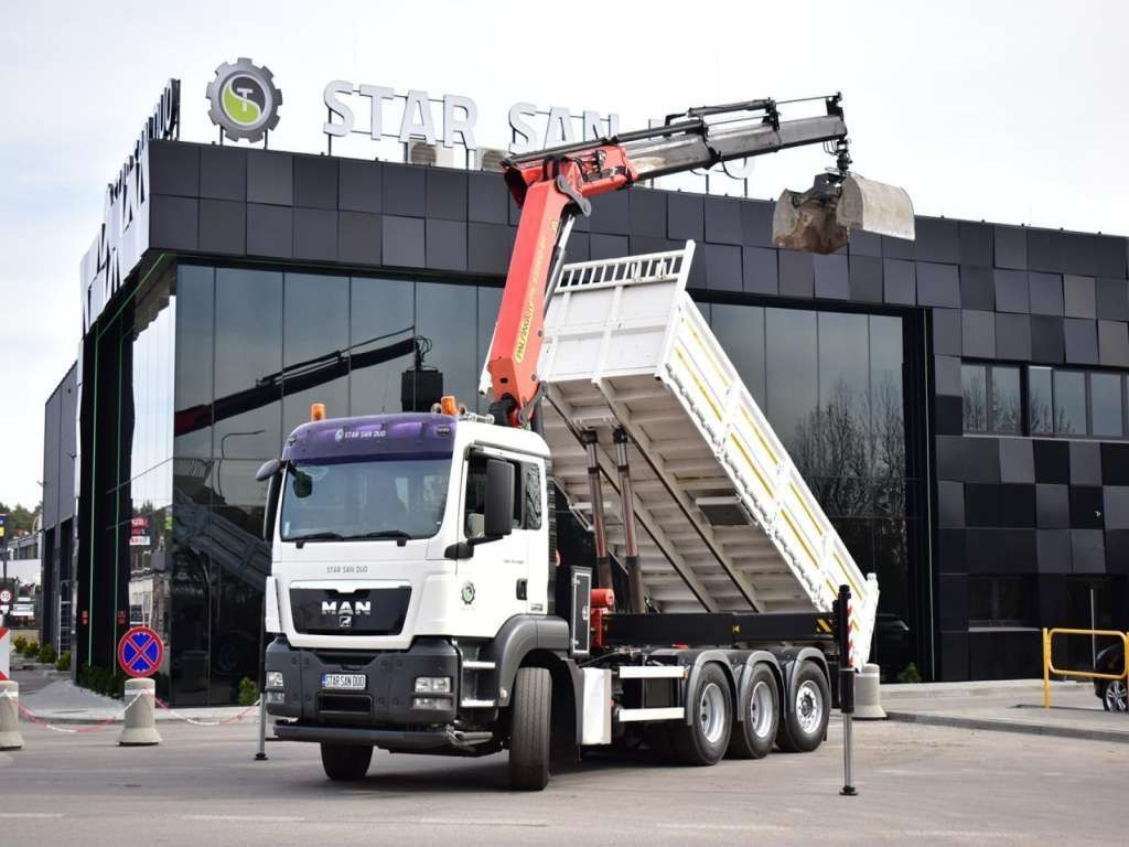 MAN TGS 35.400 8X4 PALFINGER PK 33002 CRANE KIPPER - Kravas auto ar manipulatoru, Kravas automašīna pašizgāzējs: foto 1 MAN TGS 35.400 8X4 PALFINGER PK 33002 CRANE KIPPER - Kravas auto ar manipulatoru, Kravas automašīna pašizgāzējs: foto 1