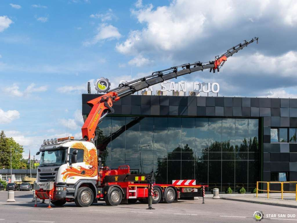 Scania G450 8x2 PALFINGER PK 85002 Fly Jib Winch - Kravas auto ar manipulatoru: foto 1 Scania G450 8x2 PALFINGER PK 85002 Fly Jib Winch - Kravas auto ar manipulatoru: foto 1