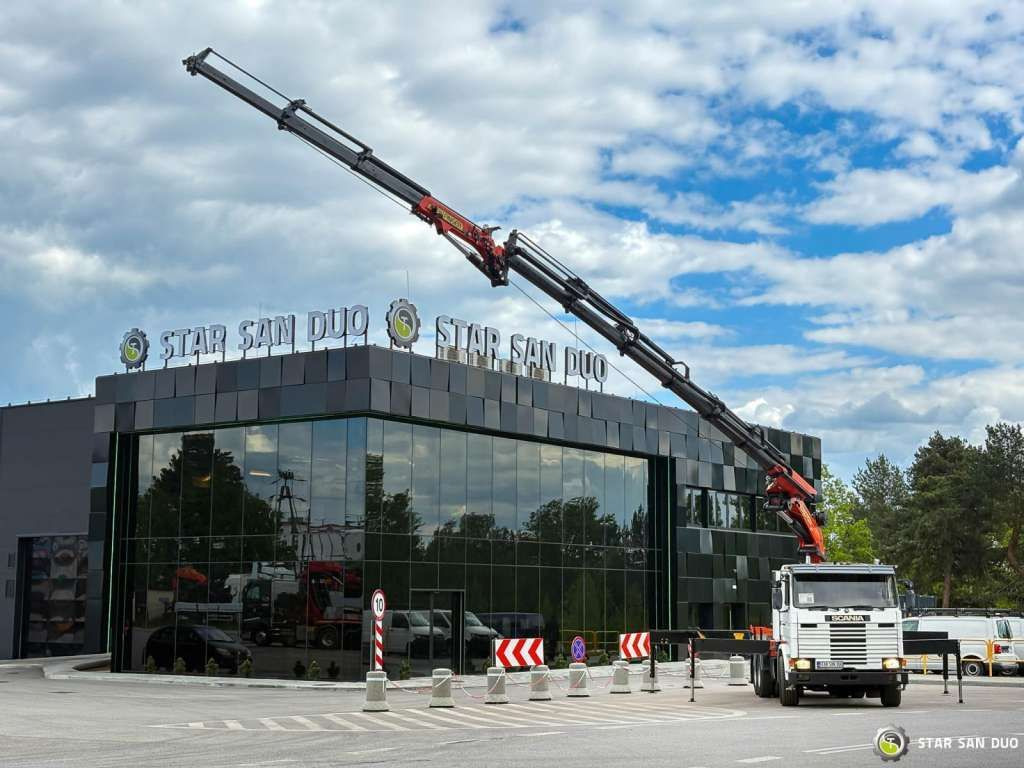 Scania R143 HL 6x2 PALFINGER PK44002 Crane - Kravas auto ar manipulatoru: foto 1 Scania R143 HL 6x2 PALFINGER PK44002 Crane - Kravas auto ar manipulatoru: foto 1