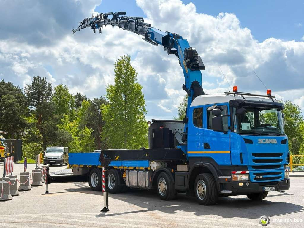 Scania R440 8x4 Palfinger PK50002 FLY JIB Crane Winch - Kravas auto ar manipulatoru: foto 1 Scania R440 8x4 Palfinger PK50002 FLY JIB Crane Winch - Kravas auto ar manipulatoru: foto 1