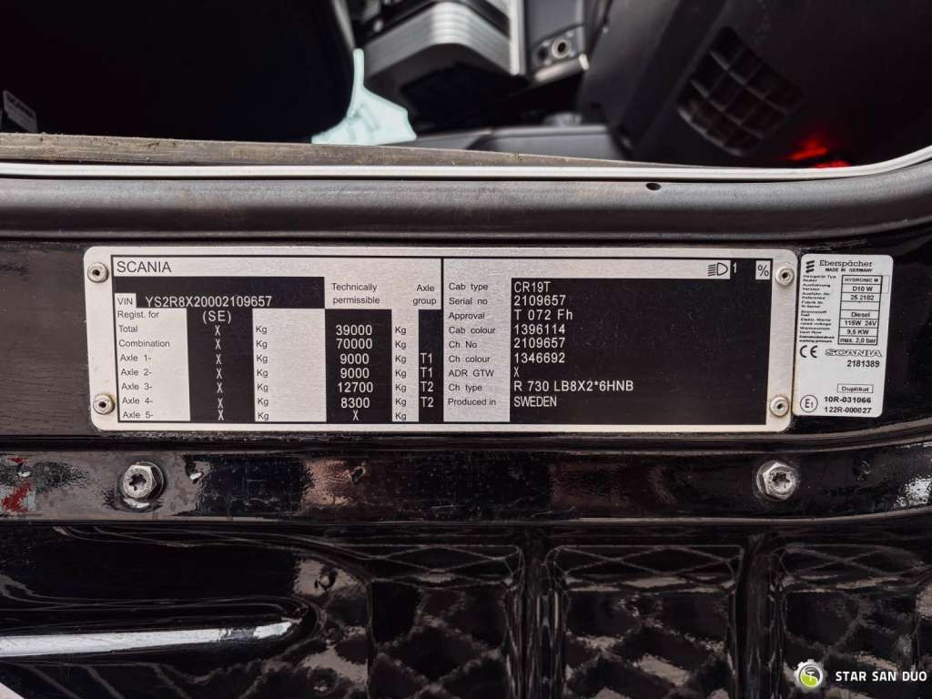 Kravas auto ar manipulatoru Scania  R730 8x2 Fassi F990 Fly Jib 30m Crane Euro 6: foto 29