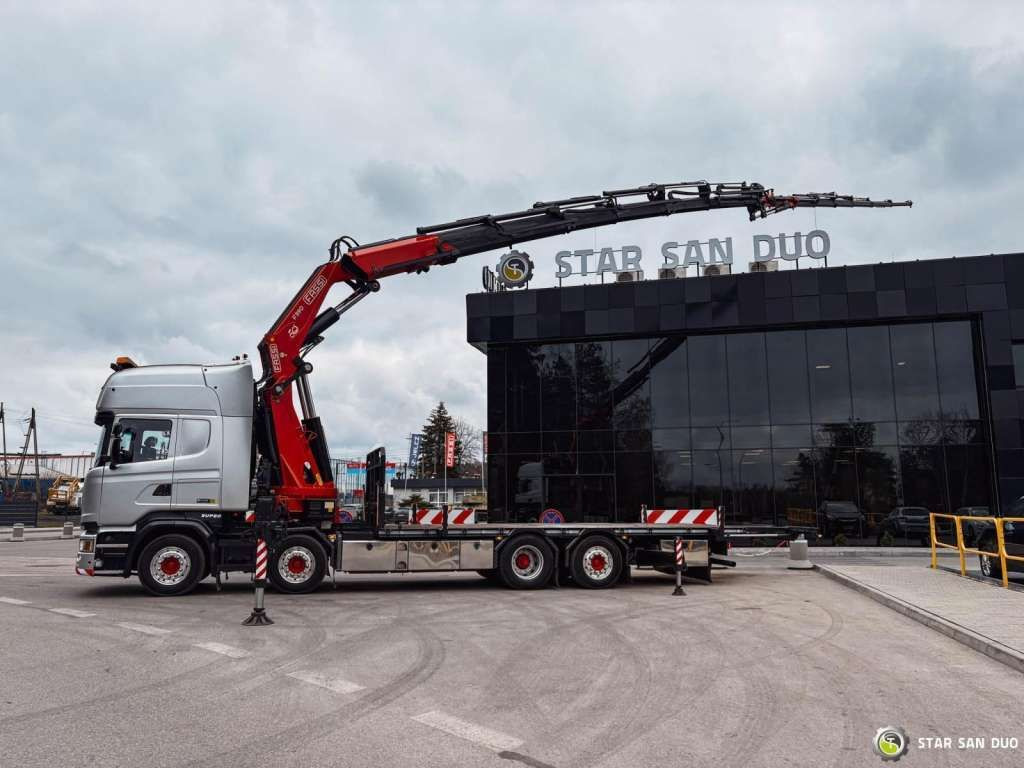Kravas auto ar manipulatoru Scania  R730 8x2 Fassi F990 Fly Jib 30m Crane Euro 6: foto 5