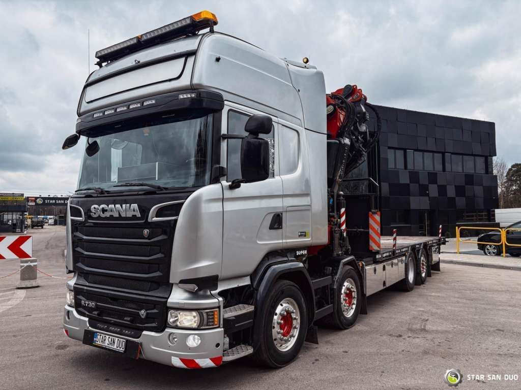 Kravas auto ar manipulatoru Scania  R730 8x2 Fassi F990 Fly Jib 30m Crane Euro 6: foto 10