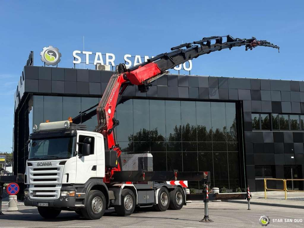 Scania R420 8x4 FASSI F1300 AXP Crane FLY JIB Euro 4 - Vilcējs: foto 1 Scania R420 8x4 FASSI F1300 AXP Crane FLY JIB Euro 4 - Vilcējs: foto 1