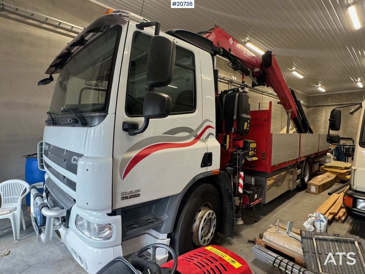 DAF CF75.250 - Bortu kravas automašīna/ Platforma, Kravas auto ar manipulatoru: foto 1 DAF CF75.250 - Bortu kravas automašīna/ Platforma, Kravas auto ar manipulatoru: foto 1