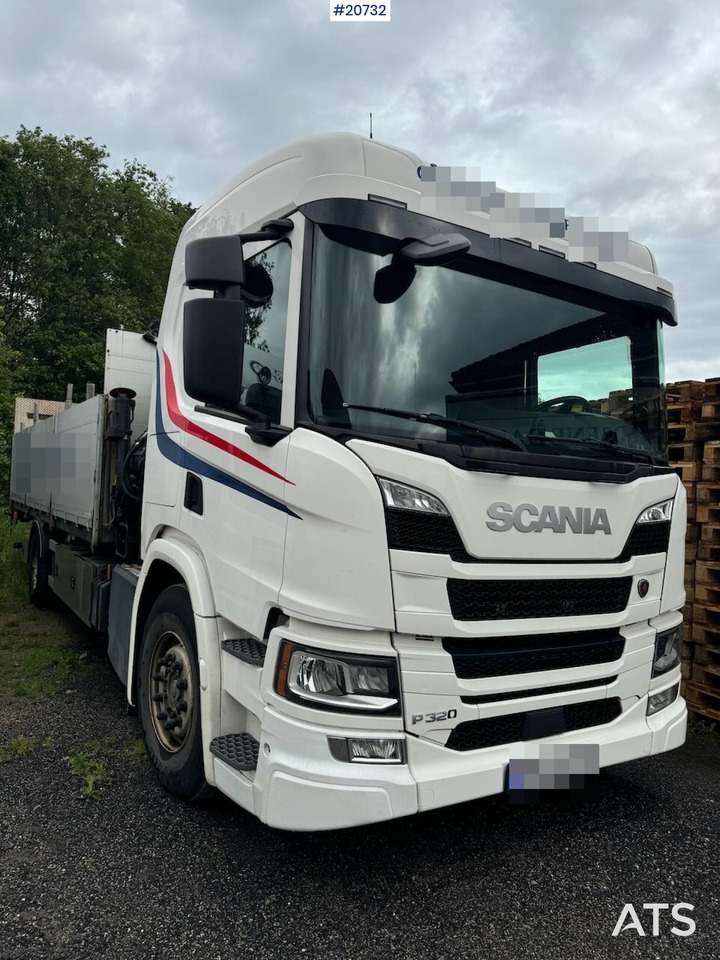 Scania P320 - Bortu kravas automašīna/ Platforma, Kravas auto ar manipulatoru: foto 1 Scania P320 - Bortu kravas automašīna/ Platforma, Kravas auto ar manipulatoru: foto 1