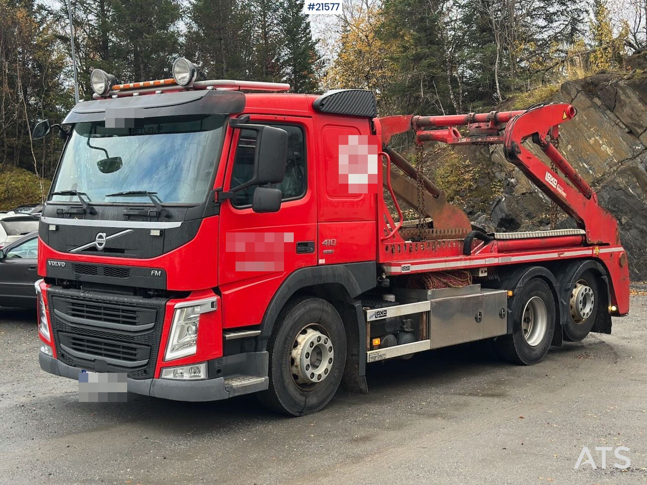 Volvo FM 410 liftdumper 6x2 m/ Laxo påbygg, utskyt og rotator. - Būvgružu konteineru vedējs: foto 1 Volvo FM 410 liftdumper 6x2 m/ Laxo påbygg, utskyt og rotator. - Būvgružu konteineru vedējs: foto 1