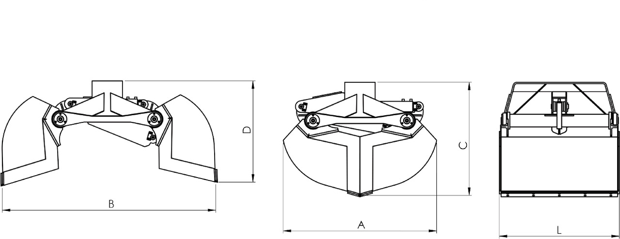 Clamshell bucket for digging BV-M 400 - Greifera kauss - Celtnis-manipulators: foto 3 Clamshell bucket for digging BV-M 400 - Greifera kauss - Celtnis-manipulators: foto 3