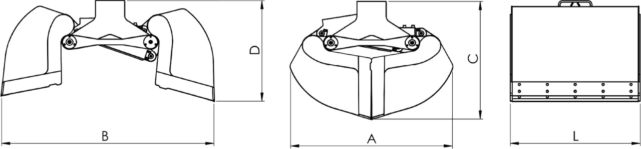 Clamshell bucket with high capacity BV-S 500 - Greifera kauss - Celtnis-manipulators: foto 4 Clamshell bucket with high capacity BV-S 500 - Greifera kauss - Celtnis-manipulators: foto 4
